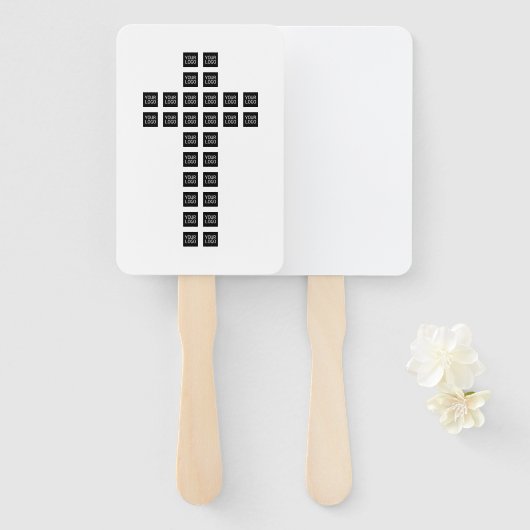 Creëer een kruispatroon met een Logo of Afbeelding Handwaaier (Voorkant en achterkant)