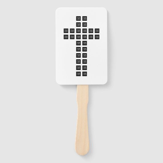 Creëer een kruispatroon met een Logo of Afbeelding Handwaaier (Voorkant)