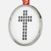 Creëer een kruispatroon met een Logo of Afbeelding Metalen Ornament (Links)