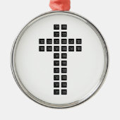 Creëer een kruispatroon met een Logo of Afbeelding Metalen Ornament (Voorkant)