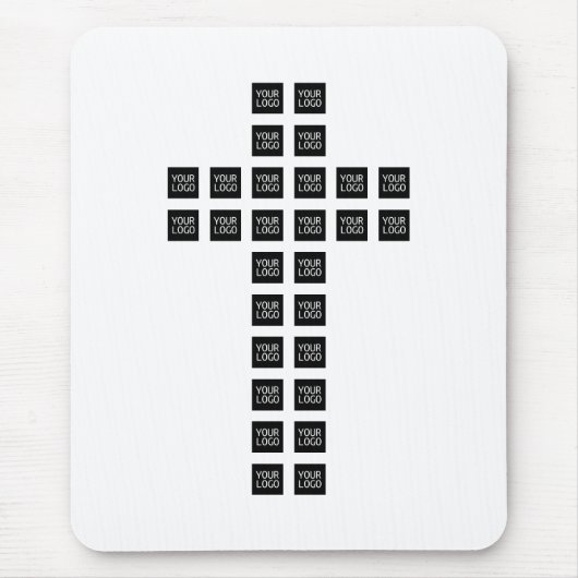 Creëer een kruispatroon met een Logo of Afbeelding Muismat (Voorkant)