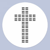 Creëer een kruispatroon met een Logo of Afbeelding Ronde Sticker