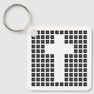 Creëer een kruispatroon met een Logo of Afbeelding Sleutelhanger