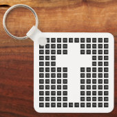 Creëer een kruispatroon met een Logo of Afbeelding Sleutelhanger (Voorkant)