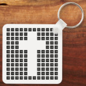 Creëer een kruispatroon met een Logo of Afbeelding Sleutelhanger (Achterkant)