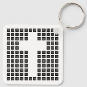 Creëer een kruispatroon met een Logo of Afbeelding Sleutelhanger (Achterkant)