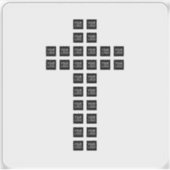 Creëer een kruispatroon met een Logo of Afbeelding Sticker (Voorkant)