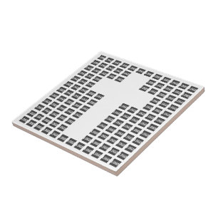 Creëer een kruispatroon met een Logo of Afbeelding Tegeltje