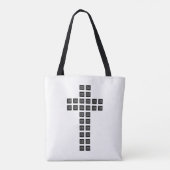 Creëer een kruispatroon met een Logo of Afbeelding Tote Bag (Achterkant)