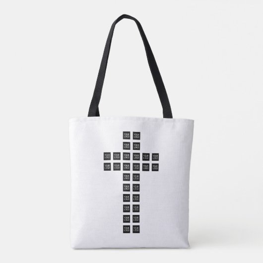 Creëer een kruispatroon met een Logo of Afbeelding Tote Bag (Achterkant)