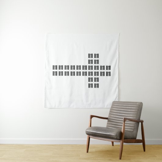 Creëer een kruispatroon met een Logo of Afbeelding Wandkleed (In Situ (horizontaal))