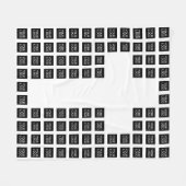 Creëer een kruispatroon met elke Logo of Afbeeldin Fleece Deken (Voorkant (Horizontaal))