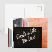 Creëer een leven dat je lief is briefkaart (Voorkant / Achterkant)