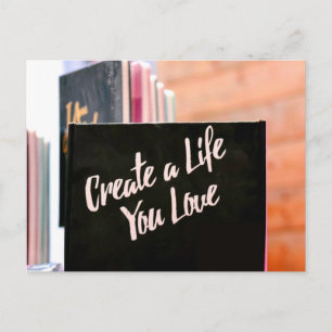 Creëer een leven dat je lief is briefkaart