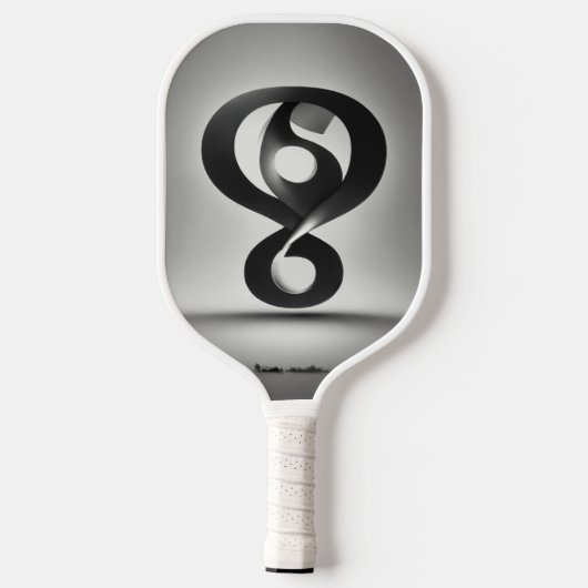 Creëer een logo met een vraagteken dat pickleball paddle (Achterkant)