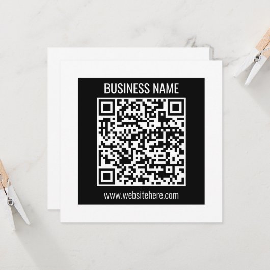 Creëer een moderne QR-code Kaart (Voorkant / Achterkant in situ)