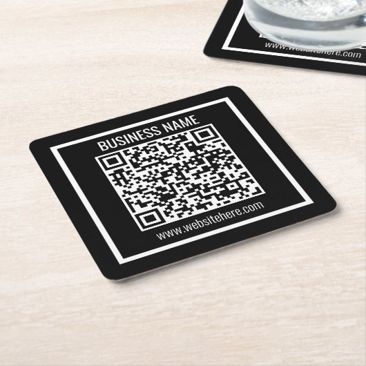 Creëer een moderne QR-code Kartonnen Onderzetters (Schuin)