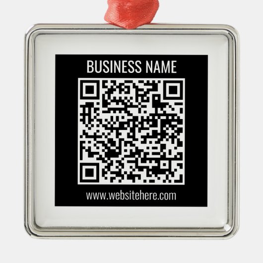 Creëer een moderne QR-code Metalen Ornament (Voorkant)