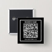 Creëer een moderne QR-code Vierkante Button 5,1 Cm (Voorkant /achterkant)