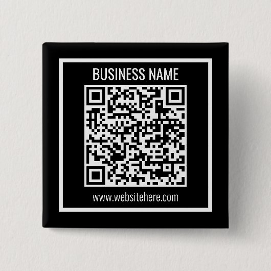 Creëer een moderne QR-code Vierkante Button 5,1 Cm (Voorkant)