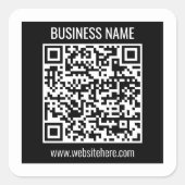 Creëer een moderne QR-code Vierkante Sticker (Voorkant)