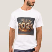 Creëer een New Year 2024 T-shirt houdt in overwegi (Voorkant)