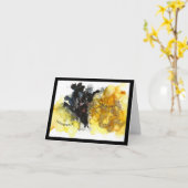 Creëer een Nieuwe Wereld Gevouwen Wenskaart Kaart (Gele Bloem)