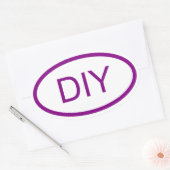 Creëer een Paarse Euro Style Ovale Sticker (Envelop)