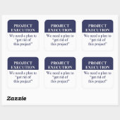 Creëer een projectuitvoeringsplan (3) vierkante sticker (Vel)