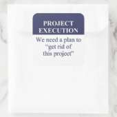 Creëer een projectuitvoeringsplan (3) vierkante sticker (Tas)