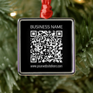 Creëer een QR-code direct met de URL van uw websit Metalen Ornament