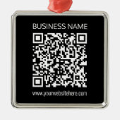 Creëer een QR-code direct met de URL van uw websit Metalen Ornament (Voorkant)