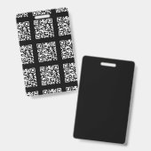 Creëer een QR-codepatroon met tegels | Bewerkbare Badge (Voor- en achterkant)