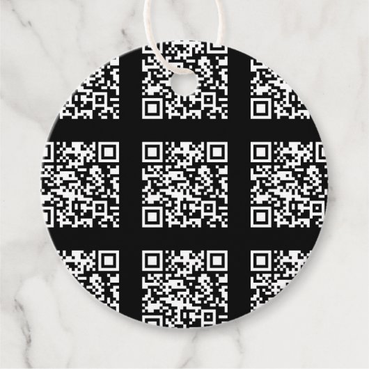 Creëer een QR-codepatroon met tegels | Bewerkbare  Bedankjes Labels (Voorkant)