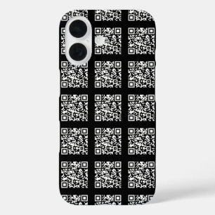Creëer een QR-codepatroon met tegels   Bewerkbare  iPhone 16 Hoesje