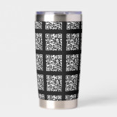 Creëer een QR-codepatroon met tegels | Bewerkbare Geïsoleerde Drinkbeker (Voorkant)
