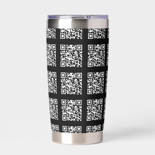 Creëer een QR-codepatroon met tegels | Bewerkbare Geïsoleerde Drinkbeker (Voorkant)