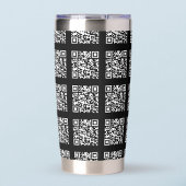 Creëer een QR-codepatroon met tegels | Bewerkbare Geïsoleerde Drinkbeker