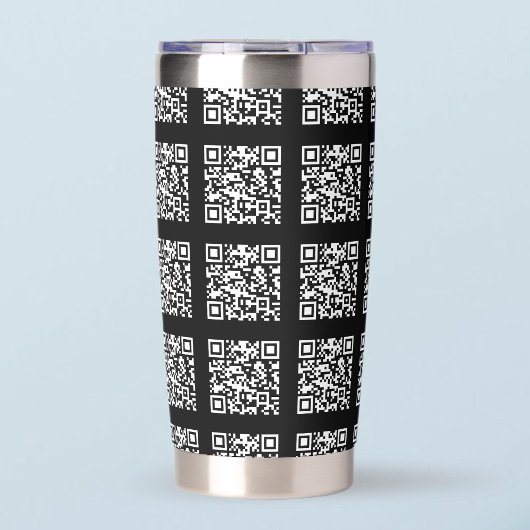 Creëer een QR-codepatroon met tegels | Bewerkbare Geïsoleerde Drinkbeker