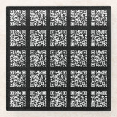 Creëer een QR-codepatroon met tegels | Bewerkbare Glazen Onderzetter (Voorkant)