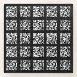 Creëer een QR-codepatroon met tegels | Bewerkbare  Glazen Onderzetter