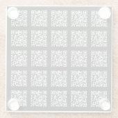 Creëer een QR-codepatroon met tegels | Bewerkbare Glazen Onderzetter (Achterkant)