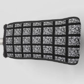 Creëer een QR-codepatroon met tegels | Bewerkbare  Golfheadcover (Voorkant)