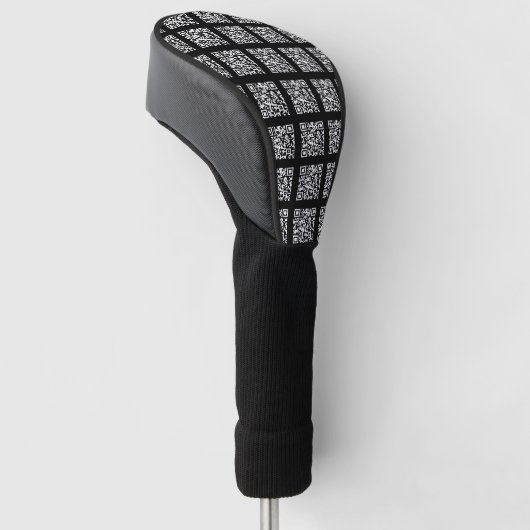 Creëer een QR-codepatroon met tegels | Bewerkbare Golfheadcover (Schuin)