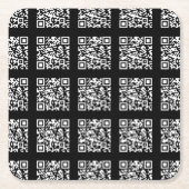 Creëer een QR-codepatroon met tegels | Bewerkbare Kartonnen Onderzetters (Voorkant)