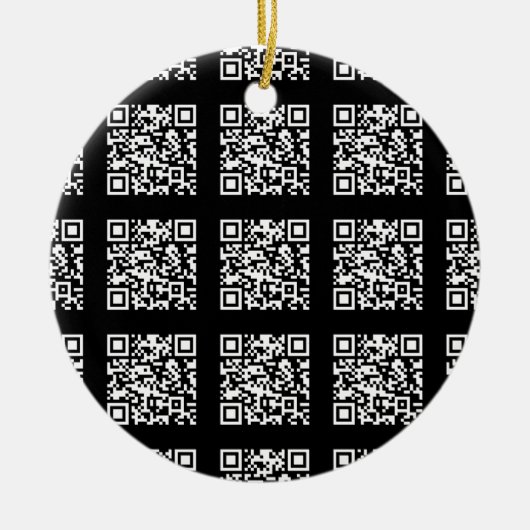 Creëer een QR-codepatroon met tegels | Bewerkbare Keramisch Ornament (Voorkant)
