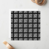 Creëer een QR-codepatroon met tegels | Bewerkbare Notitiekaartje (Voorkant / Achterkant in situ)