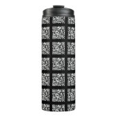 Creëer een QR-codepatroon met tegels | Bewerkbare  Thermosbeker (Voorkant)