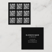 Creëer een QR-codepatroon met tegels | Bewerkbare  Vierkante Visitekaartje (Voorkant / Achterkant)