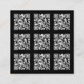 Creëer een QR-codepatroon met tegels | Bewerkbare Vierkante Visitekaartje (Voorkant)